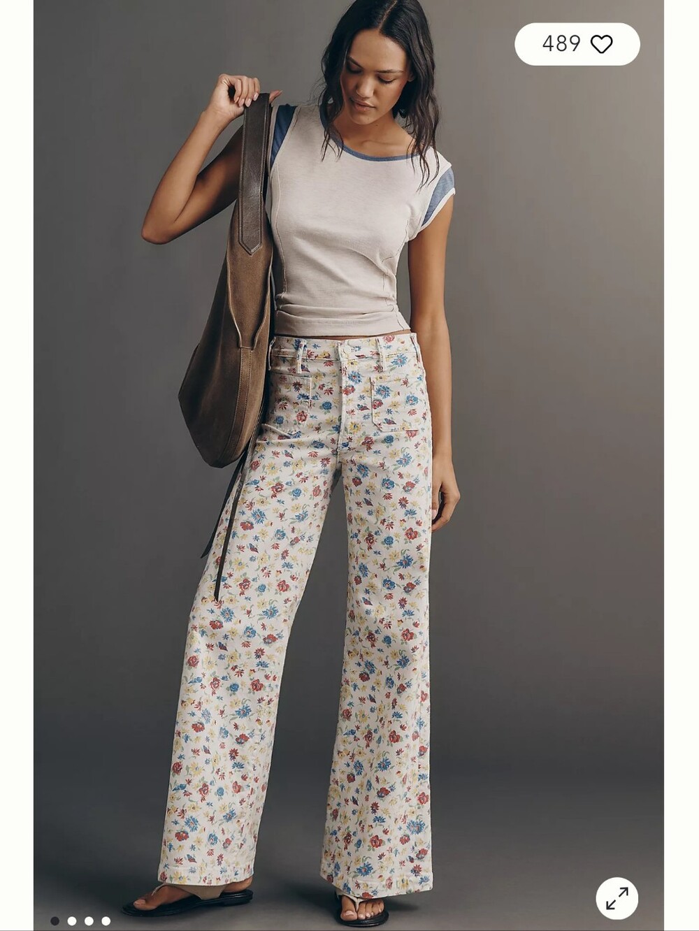MOTHER The Hustler Roller Patch Pocket High-Rise Wide Leg Jeans NWT